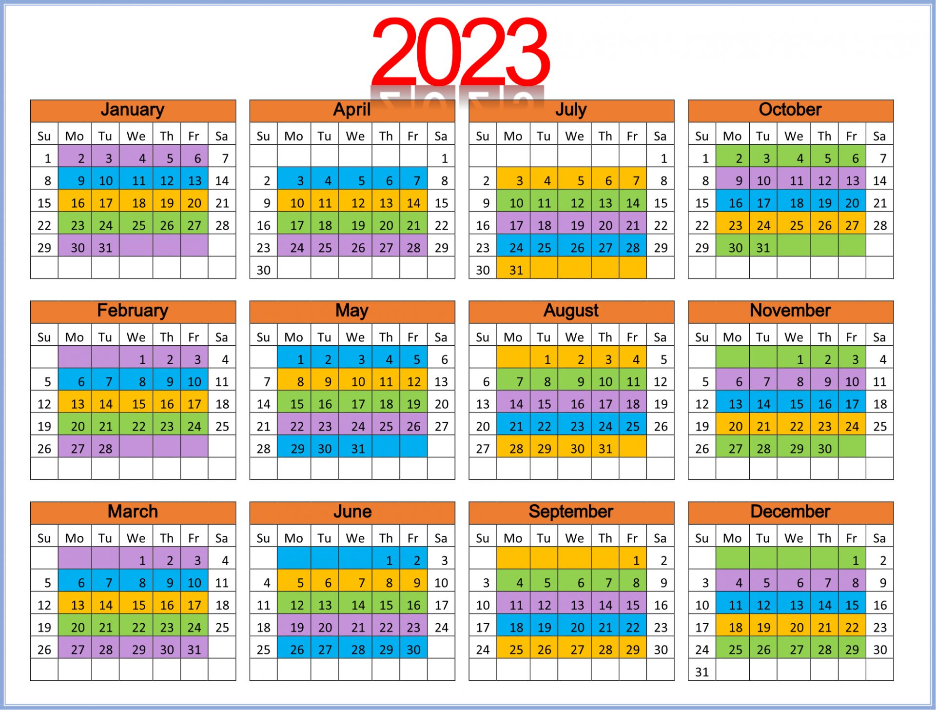 Lunch Menu for 2023