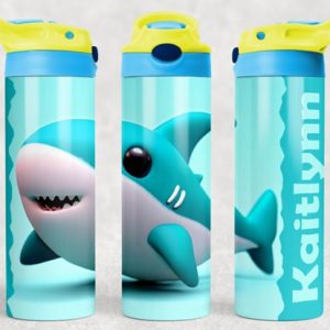 Personalized 20 oz Flip Top Baby Shark Double Walled Tumbler